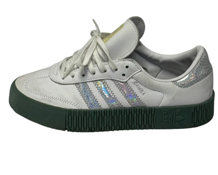 Adidas White SAMBAROSE Iridescent Platform Sneakers