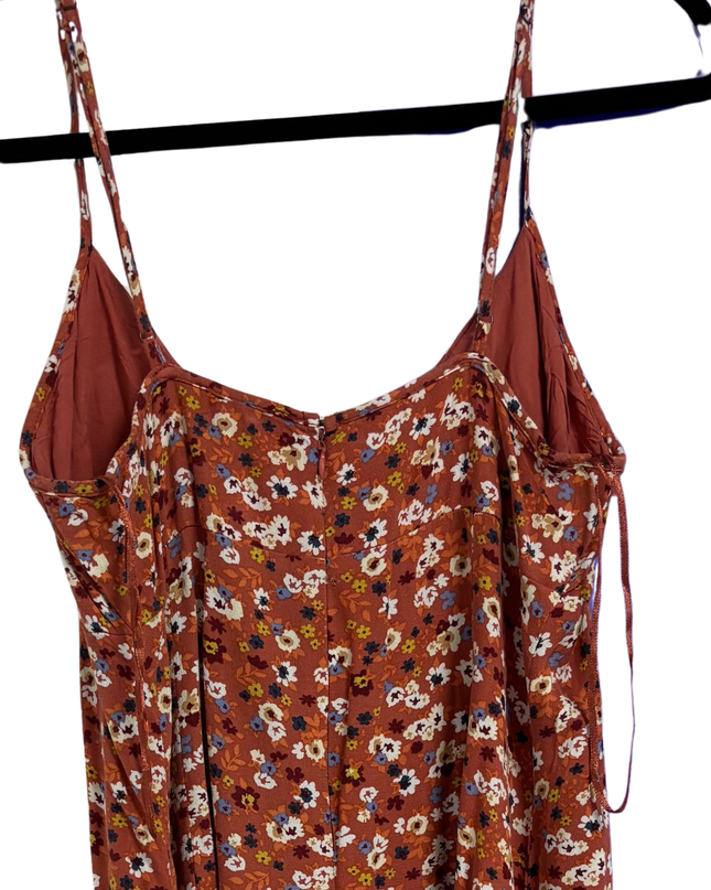 Aeropostale Terracotta Floral Cami Mini Dress