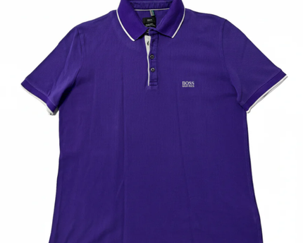 Hugo Boss Purple Long Staple Cotton Polo Shirt