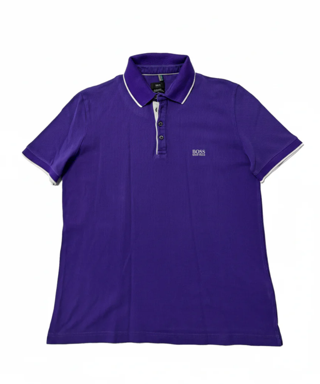 Hugo Boss Purple Long Staple Cotton Polo Shirt