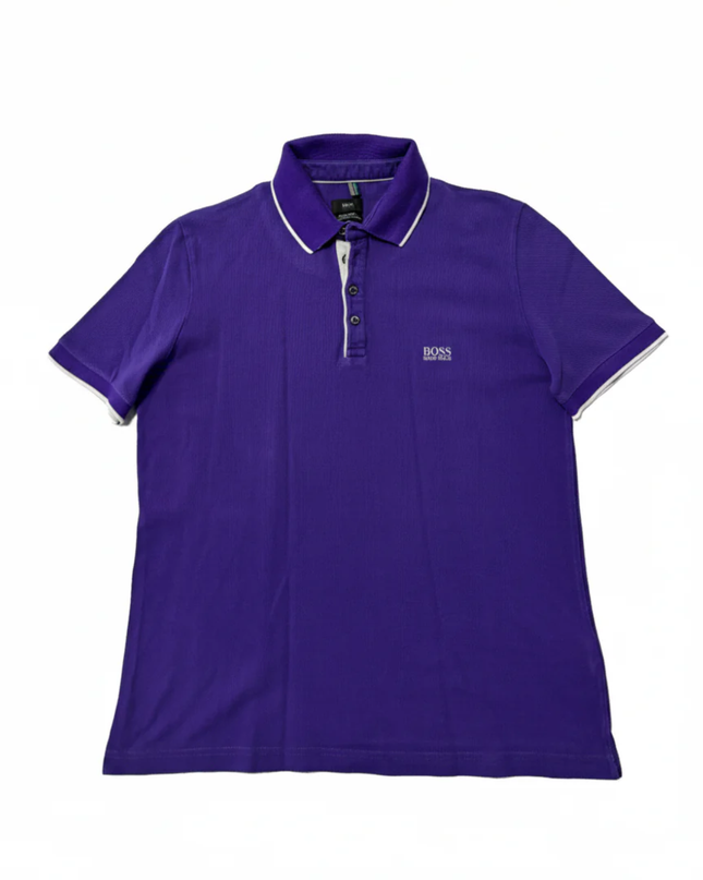 Hugo Boss Purple Long Staple Cotton Polo Shirt