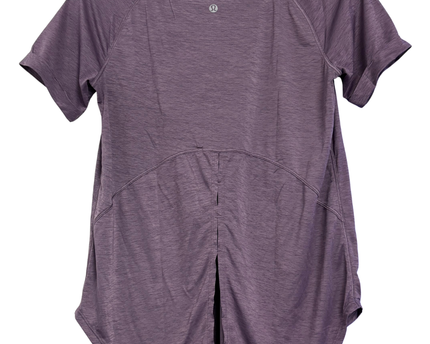 Lululemon Purple Heathered Split Back Short Sleeve Sports T-Shirt