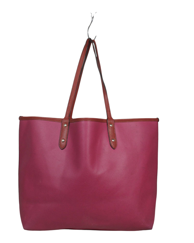 Coach Pink Pebbled Leather City Tote Bag