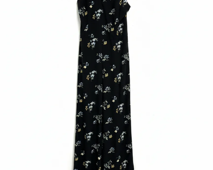 Abercrombie & Fitch Black Floral Halter Neck Jumpsuit