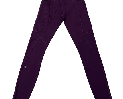Lululemon Purple Zipper Pocket Fleece Lined Leggings
