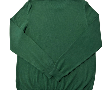 U.S. Polo Assn. Green Crew Neck Sweater with Textured Shoulders