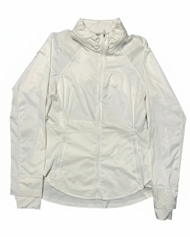 Lululemon White Full-Zip Lightweight Athletic Sports Jacket