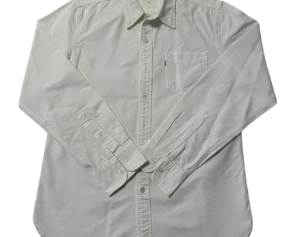 Levi's White Button-Down Long Sleeve Cotton Shirt