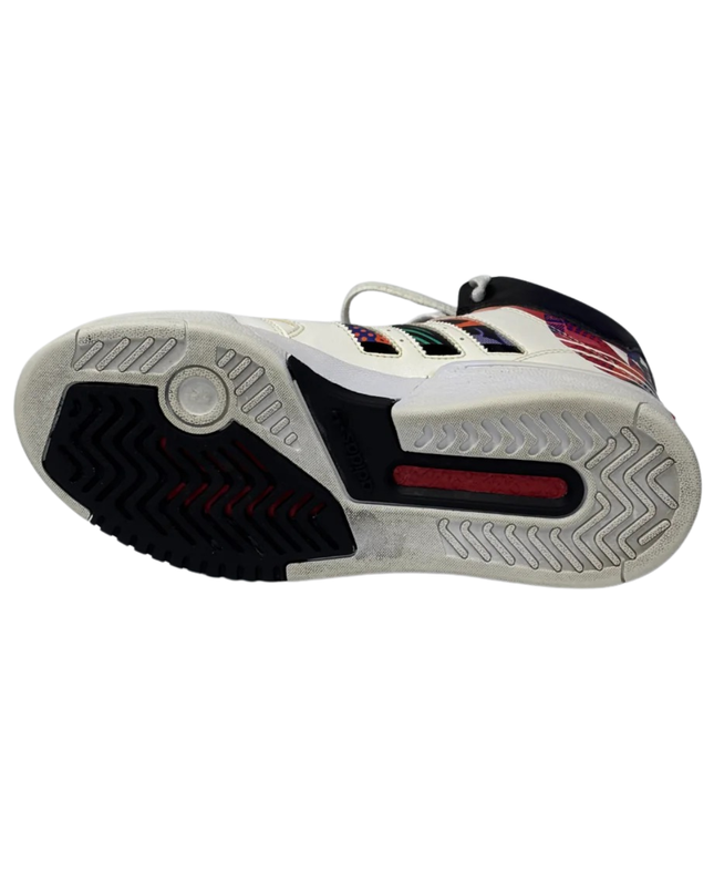 Adidas White Drop Step High Graphic Sneakers