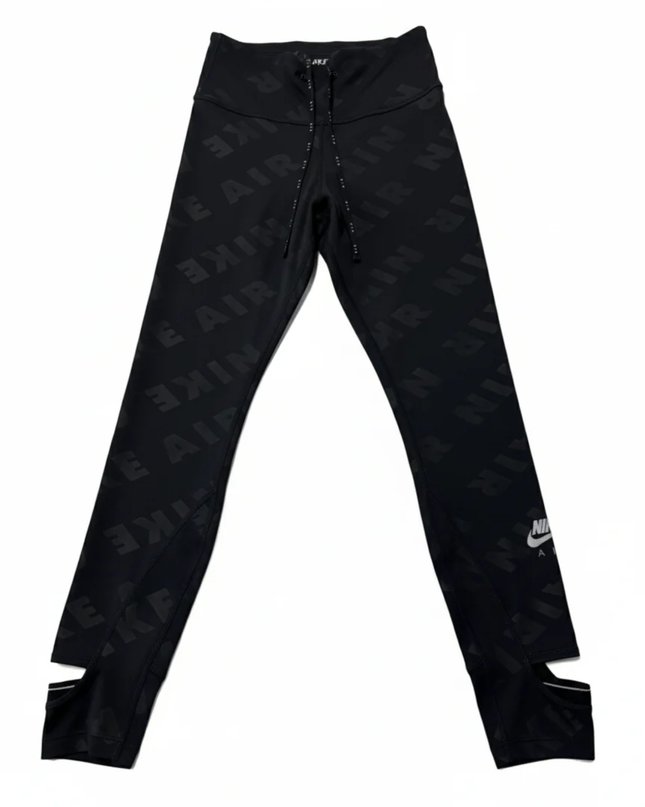 Nike Black Nike Air Logo Pattern Stirrup Leggings