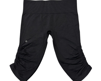 Lululemon Charcoal Ruched Cropped Leggings