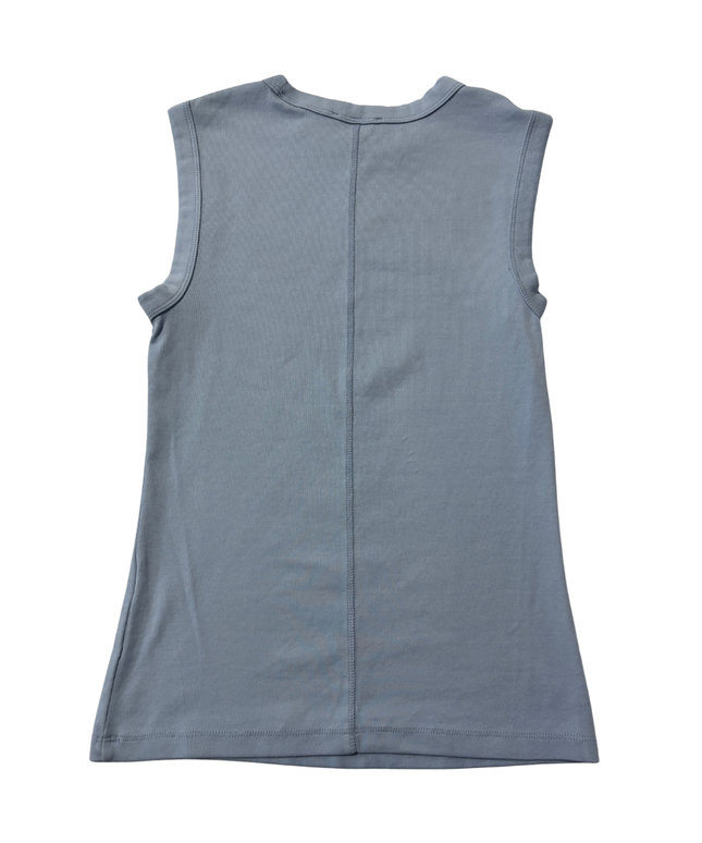 Calvin Klein Blue Ribbed Logo Tank Top