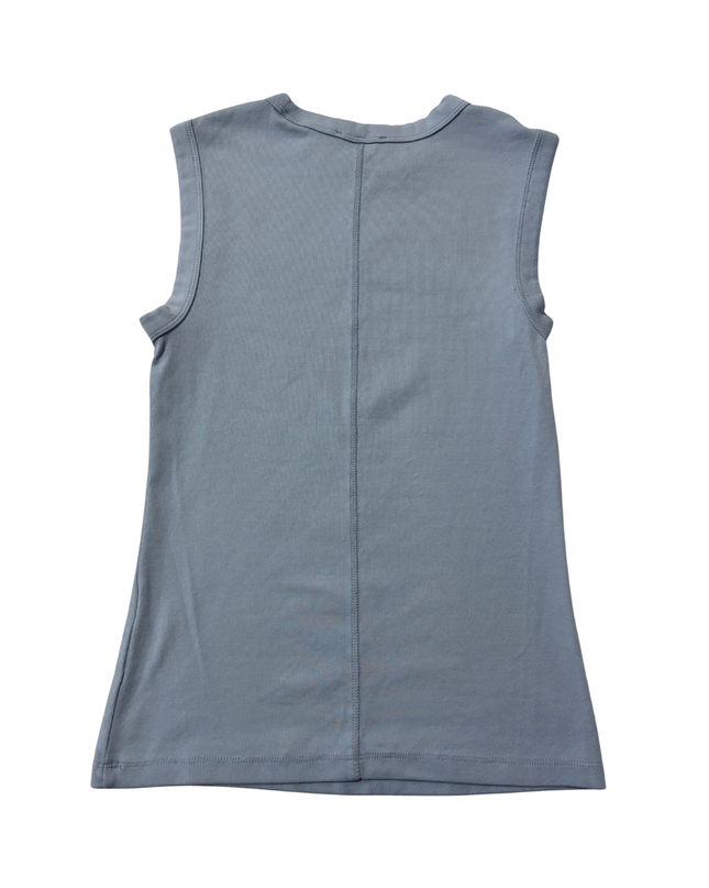 Calvin Klein Blue Ribbed Logo Tank Top