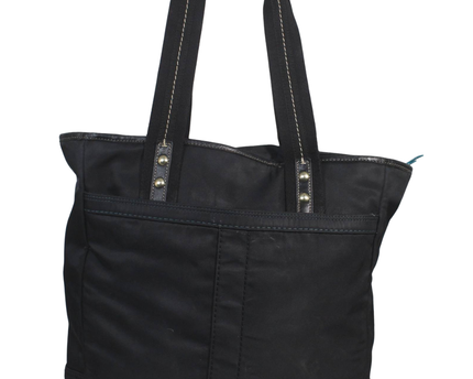 Coach Black Nylon and Leather Tote Bag