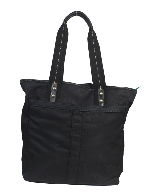 Coach Black Nylon and Leather Tote Bag