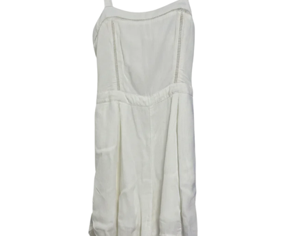 Hollister White Ladder Lace Open Back Tie Romper