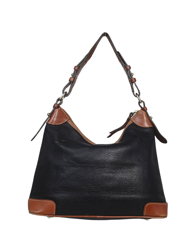 Dooney & Bourke Black Pebble Leather Hobo Bag