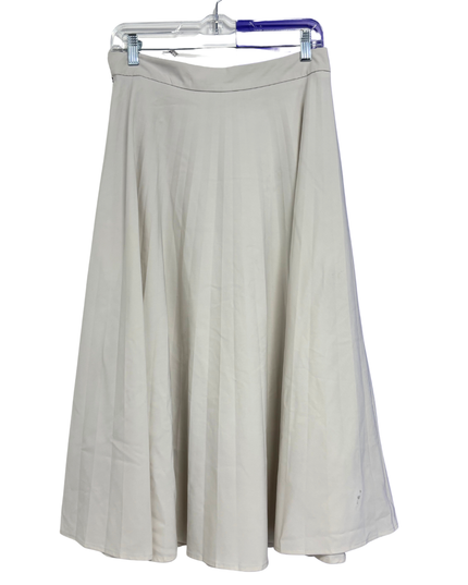 Stradivarius Beige Flared Midi Skirt