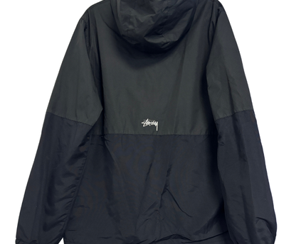 Stussy World Tour Hooded Black Windbreaker Jacket