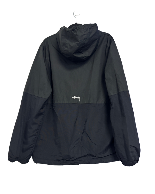 Stussy World Tour Hooded Black Windbreaker Jacket