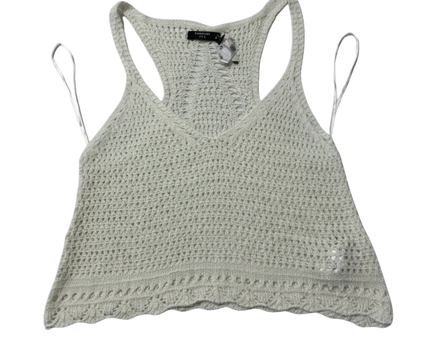RESERVED YFL White Crochet Knit Racerback Tank Top W/Tags
