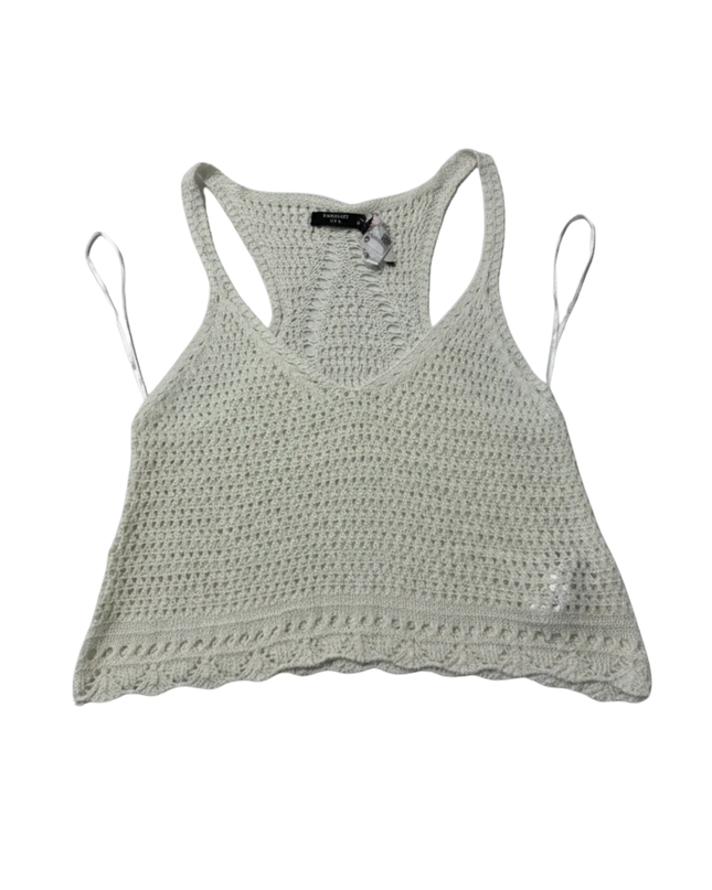 RESERVED YFL White Crochet Knit Racerback Tank Top W/Tags