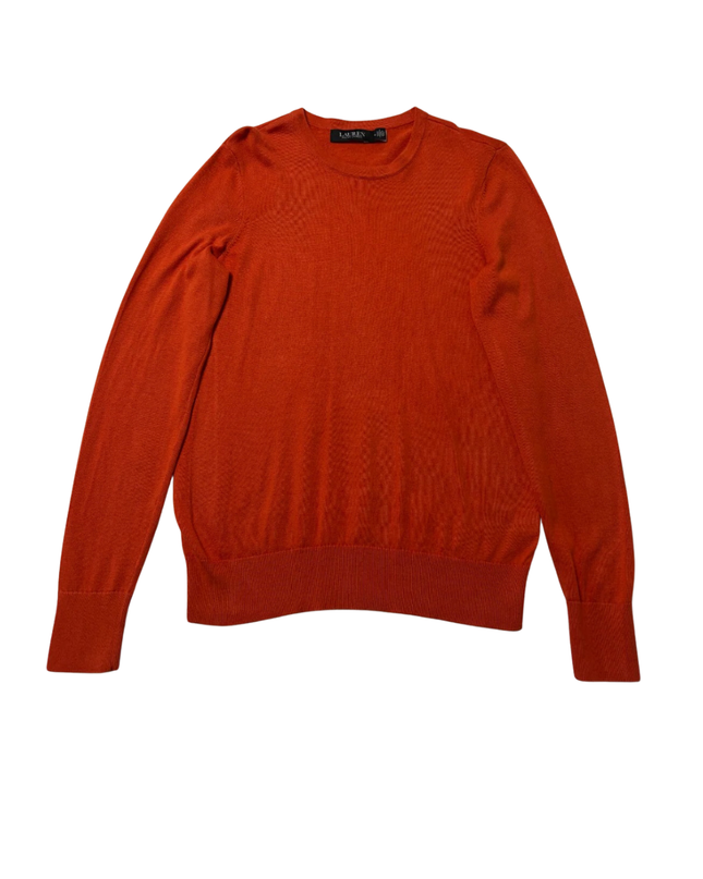 Lauren Ralph Lauren Orange Crew Neck Knit Sweater