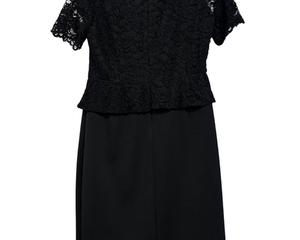 Phase Eight Black Lace Peplum Pencil Dress