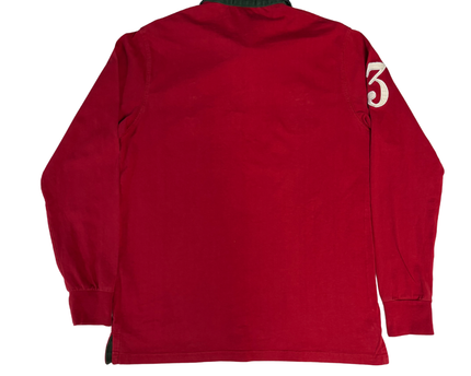 Polo Ralph Lauren Red Long-Sleeve Crested Custom Fit Polo Shirt