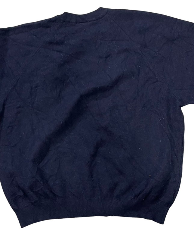Lacoste Navy V-Neck Knit Sweater