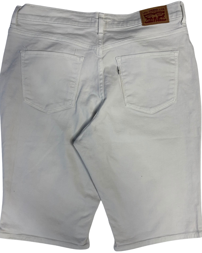 Levi's White Classic Bermuda Shorts