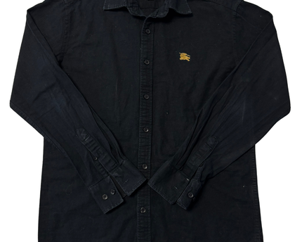 Burberry Black Long-Sleeve Button-Down Shirt