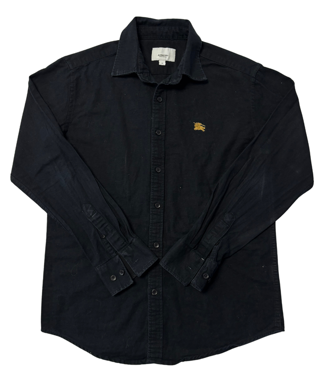 Burberry Black Long-Sleeve Button-Down Shirt