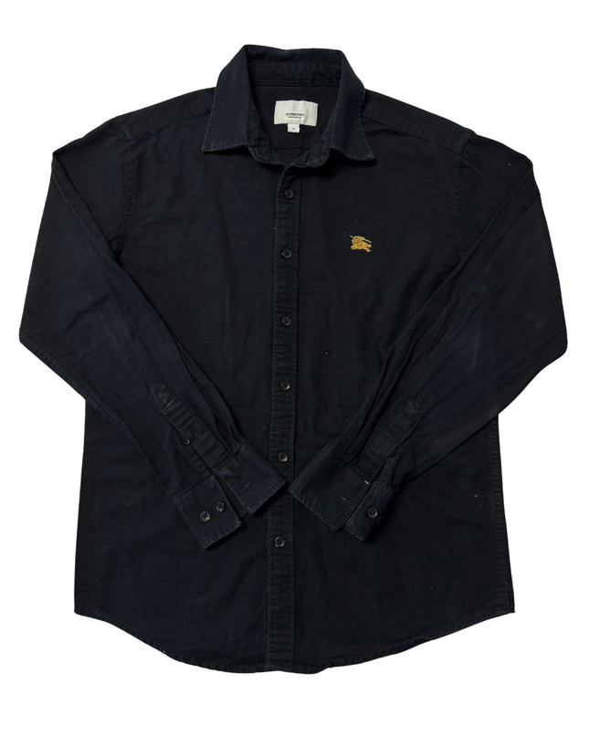 Burberry Black Long-Sleeve Button-Down Shirt