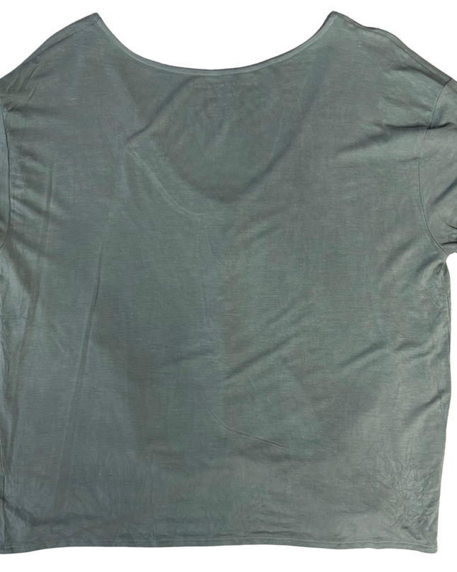 American Eagle Green Soft & Sexy Tie-Front Button Down Top