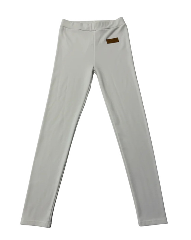 RONDE Sleek White High-Waisted Performance Leggings