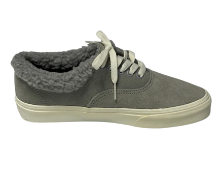 Vans Grey Sherpa-Lined Suede Sneakers