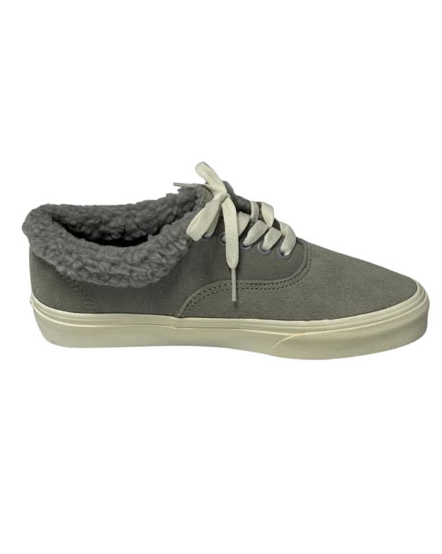 Vans Grey Sherpa-Lined Suede Sneakers