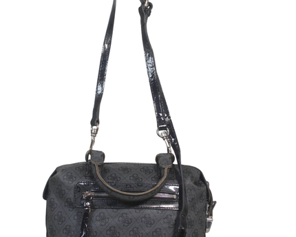 Guess Black Monogram Satchel Bag