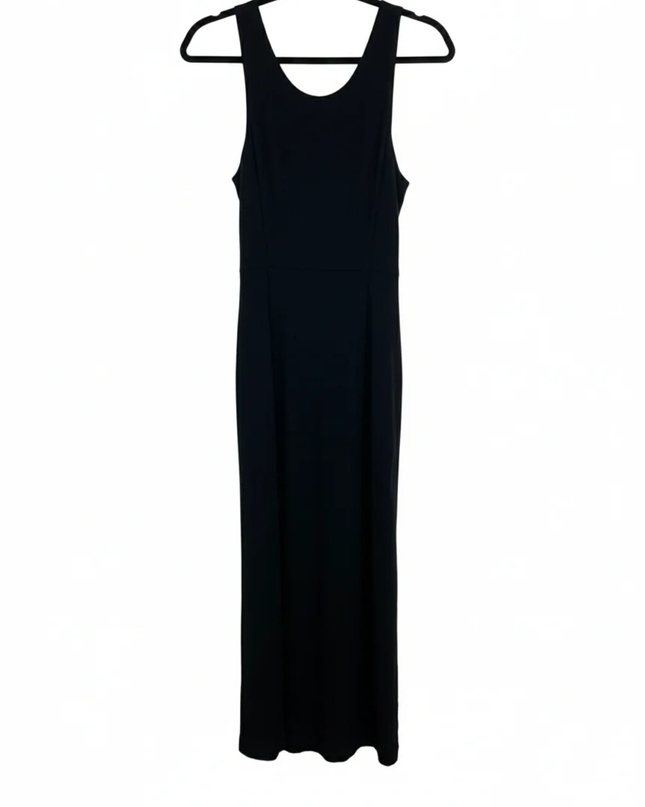 Anthropologie Black Sleeveless Midi Dress with Front Slit