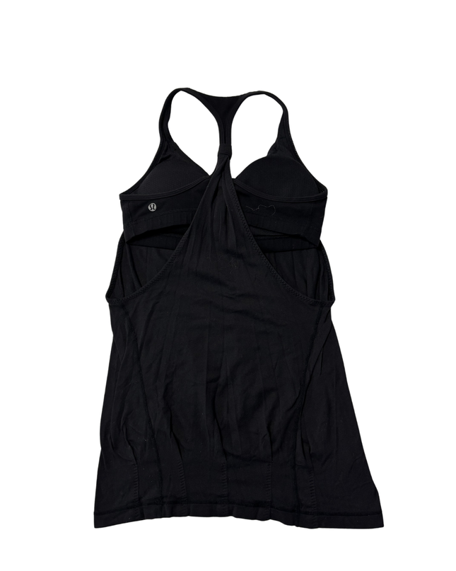 Lululemon Black Pleated Racerback Tank Top