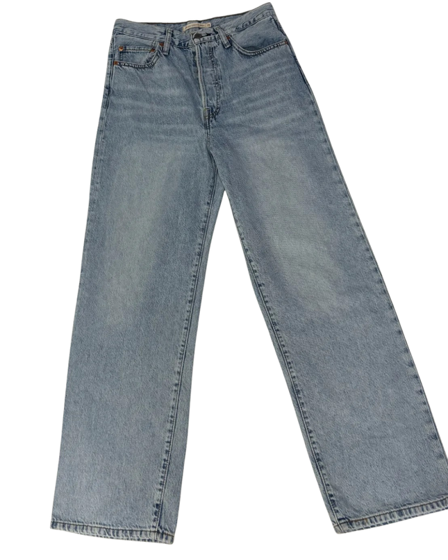 Levi's Blue Premium Ribcage Straight Ankle Jeans