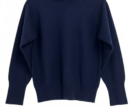 Burberry Navy Blue Cashmere Turtleneck Sweater