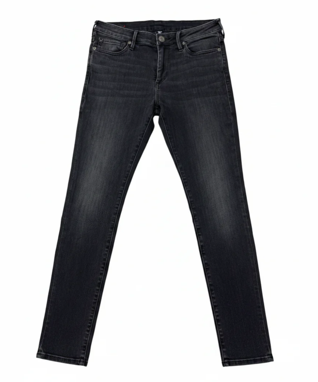 True Religion Dark Gray Halle Mid Rise Super Skinny Jeans