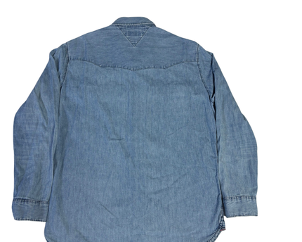 Tommy Hilfiger Denim Blue Western Style Long Sleeve Shirt