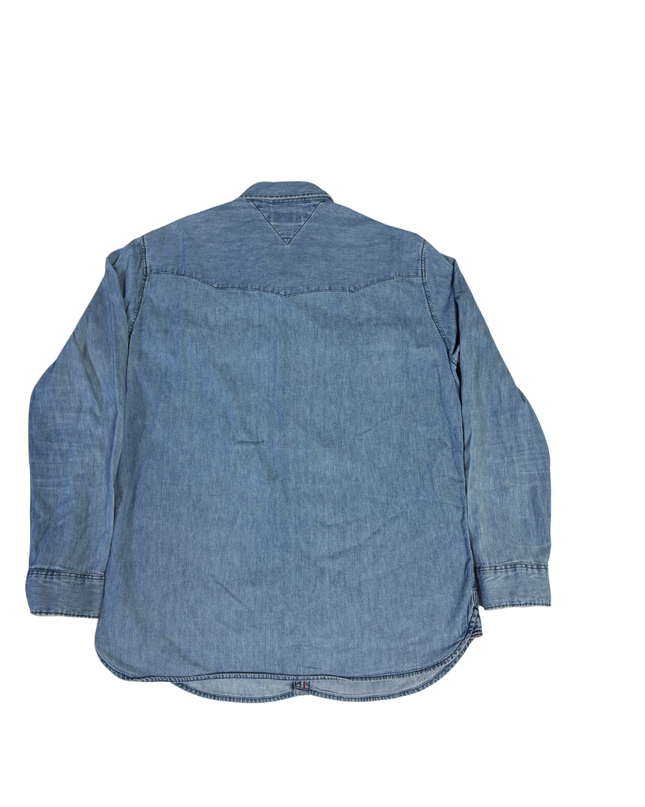 Tommy Hilfiger Denim Blue Western Style Long Sleeve Shirt