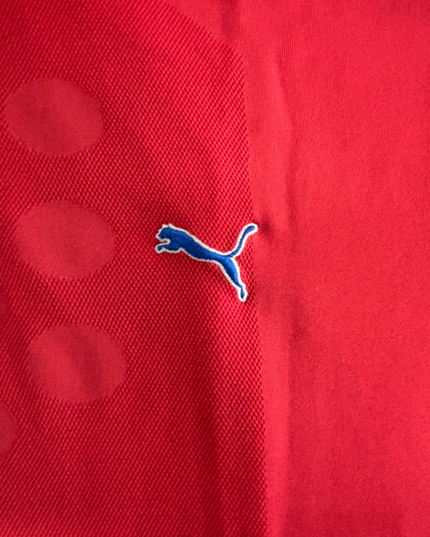Puma Red DryCELL Hex Dot Performance Polo Shirt - S
