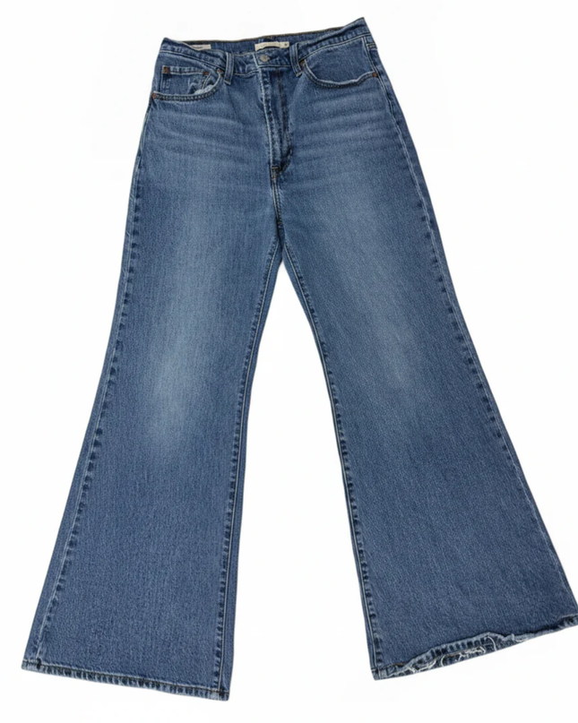 Levi's Premium Blue Ribcage Bell High-Rise Flared Jeans