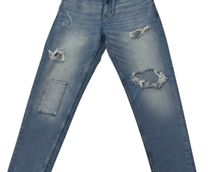 Lee Cooper Originals Blue Distressed Tapered Jeans