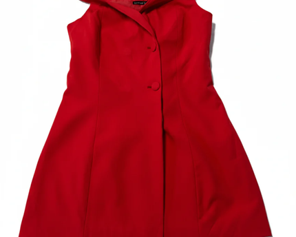 Boohoo Red Off-The-Shoulder Button Detail Blazer Mini Dress